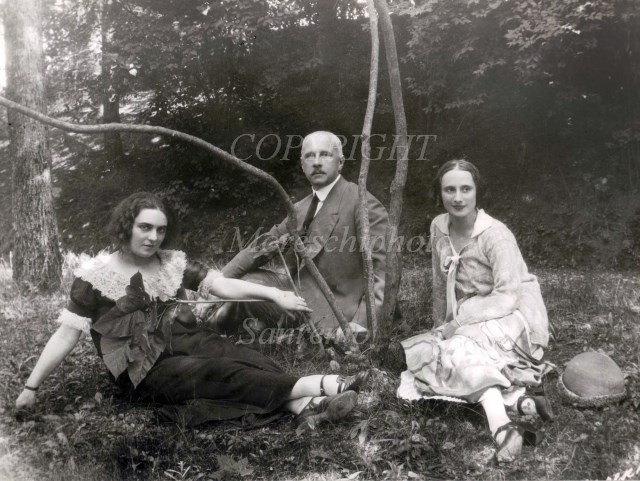 Anna Pavlova con Frances Allda moglie del Direttore d'orchestra Gatti Casazza del Metropolitan di New York