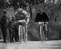 1907 Petit Breton e Giovanni Gerbi sulla salita al Turchino