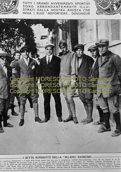 1917 I 7 superstiti della Milano Sanremo